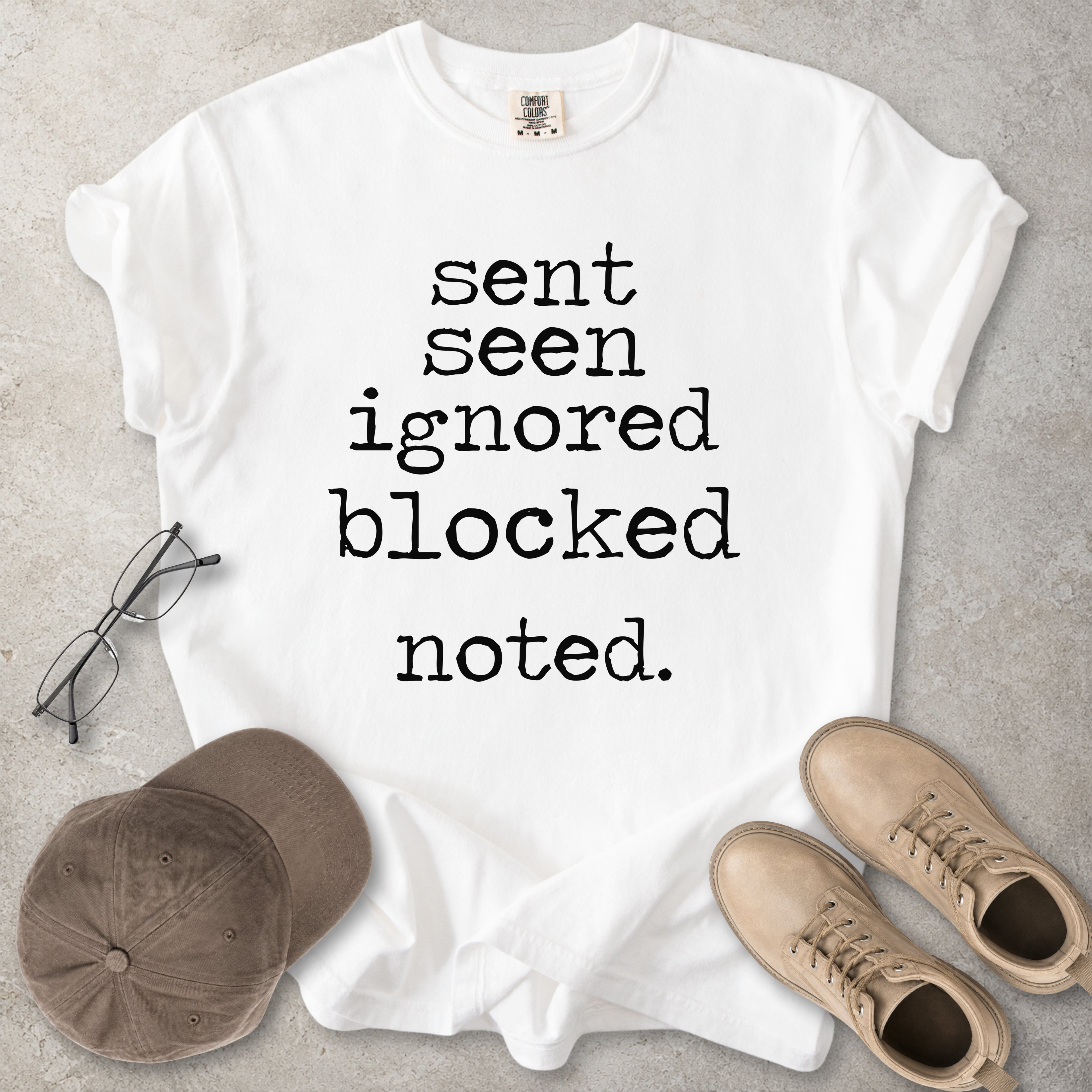 Sent Seen Ignored Funny Ghosted T-Shirt