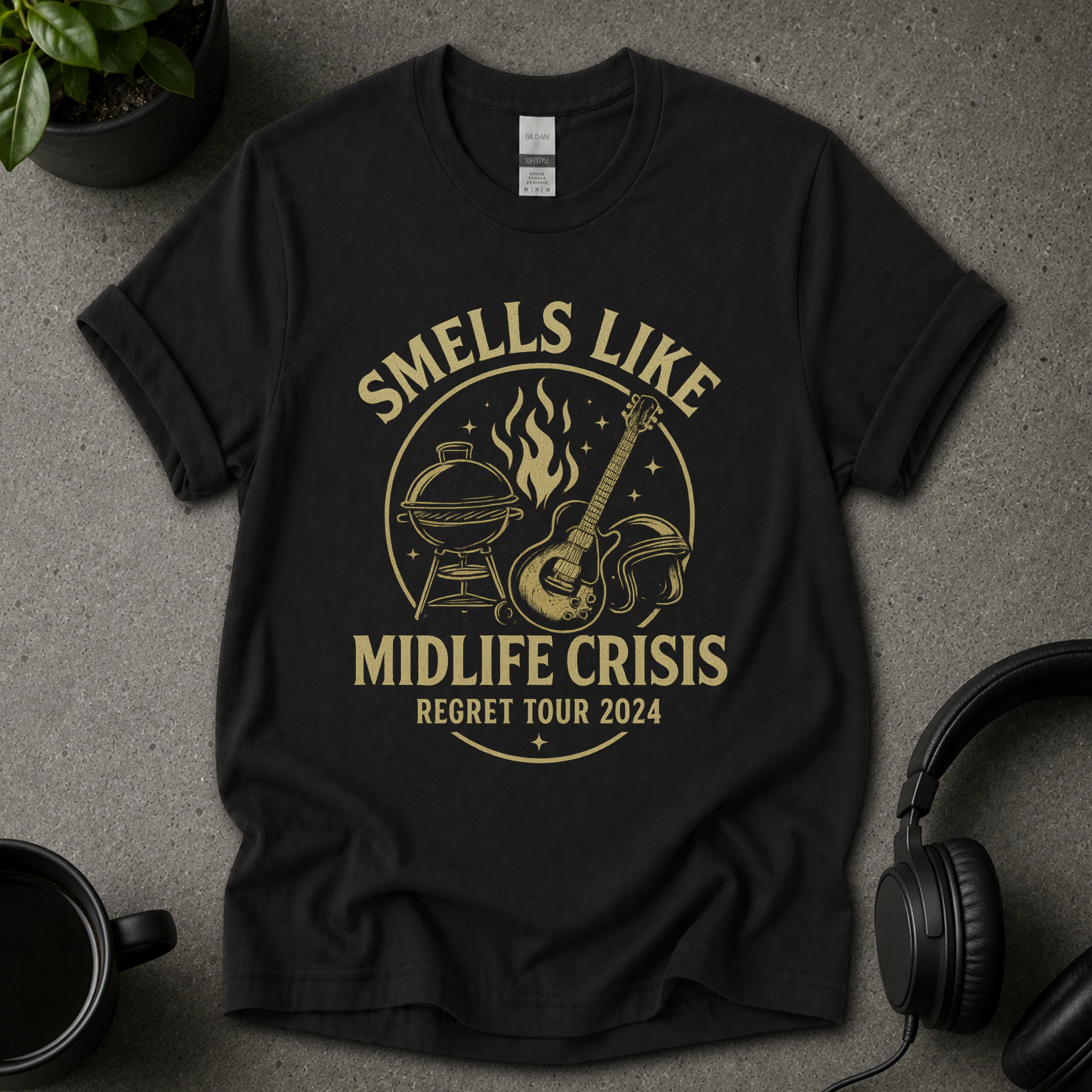 Midlife Crisis Funny Graphic T-Shirt