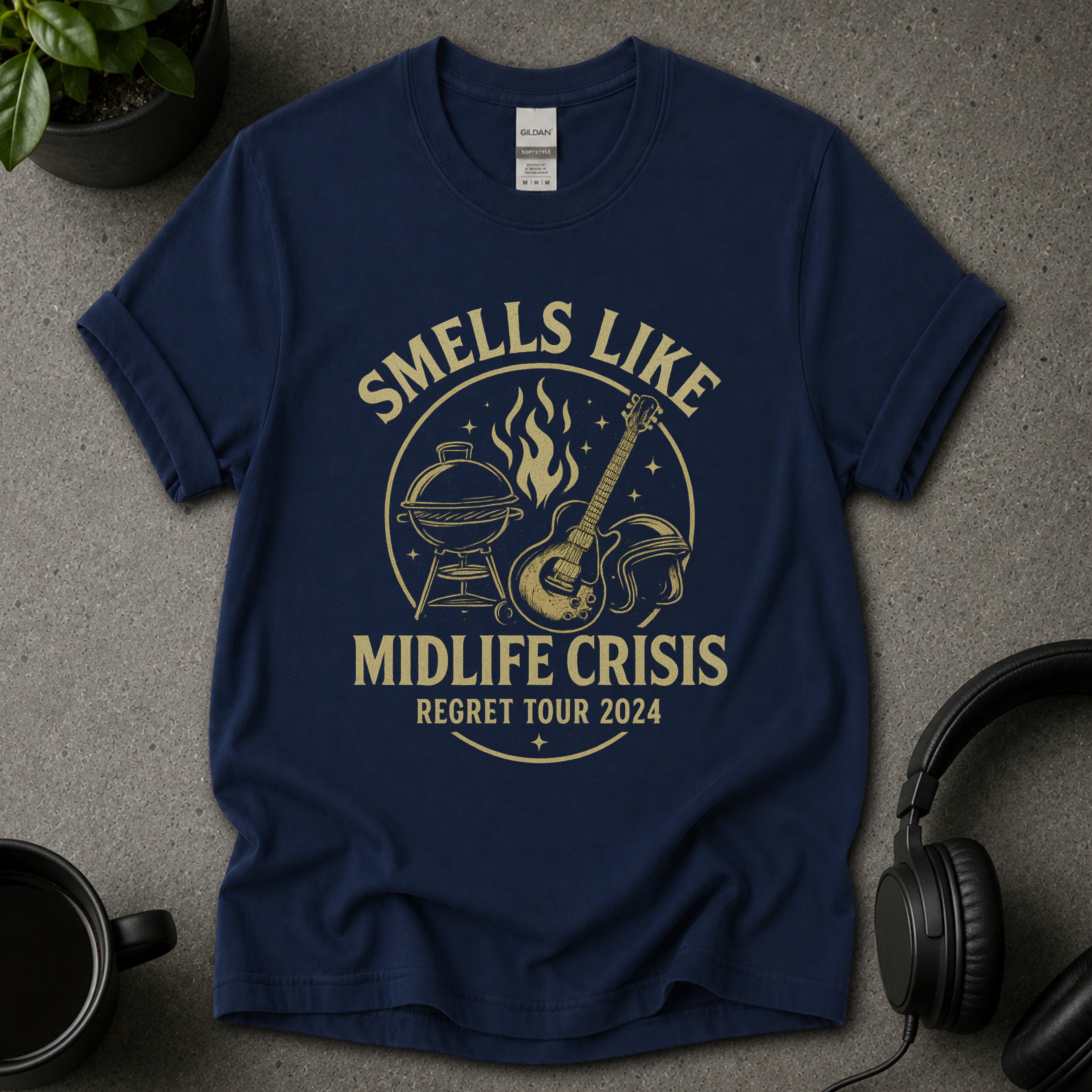 Midlife Crisis Funny Graphic T-Shirt