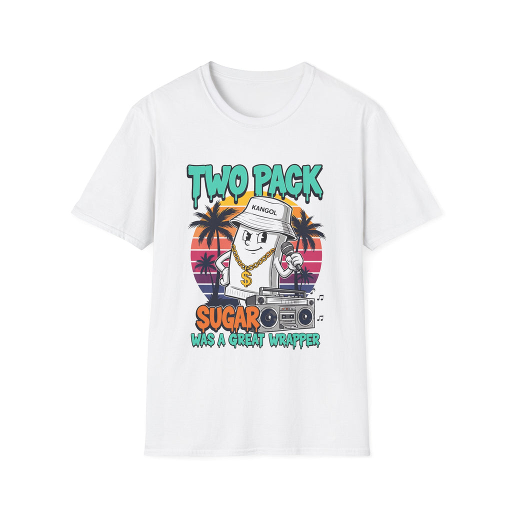 Two Pack Sugar Rap Parody Tee | Retro Candy Hip Hop Streetwear Shirt white