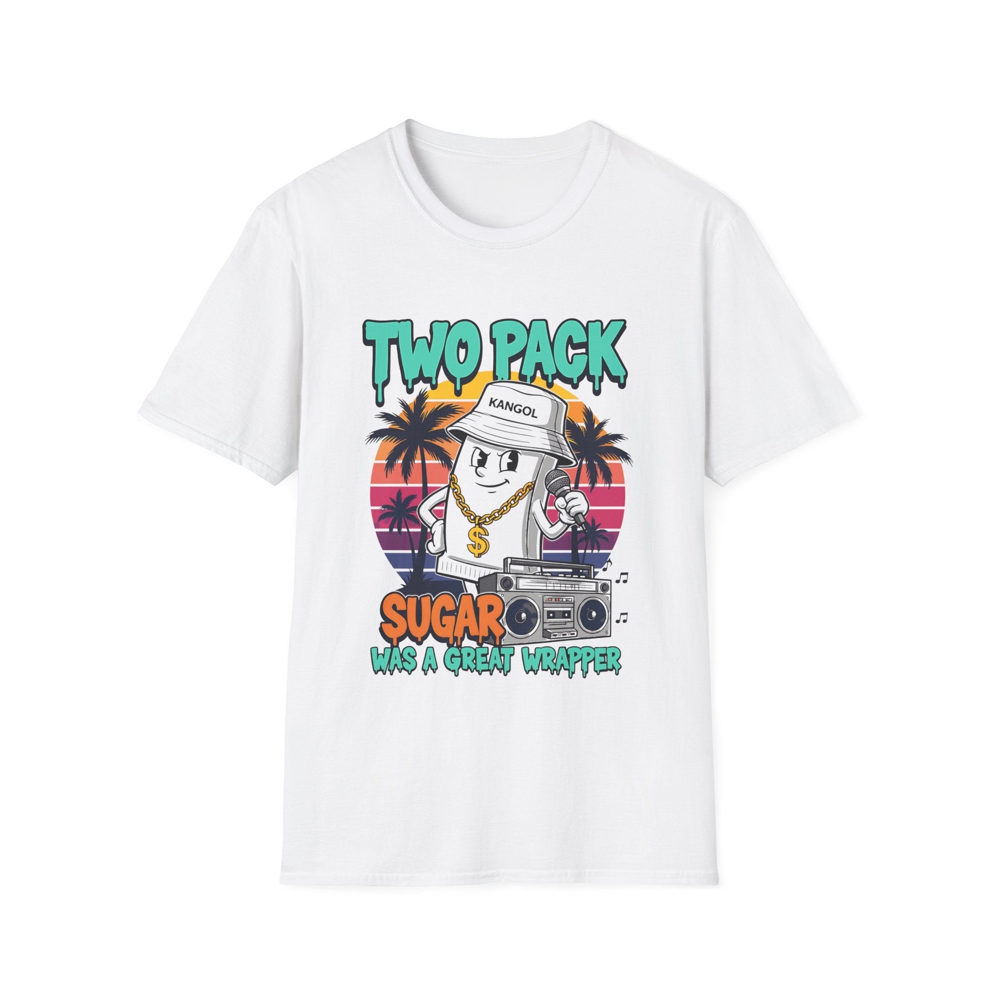 Two Pack Sugar Rap Parody Tee | Retro Candy Hip Hop Streetwear Shirt white