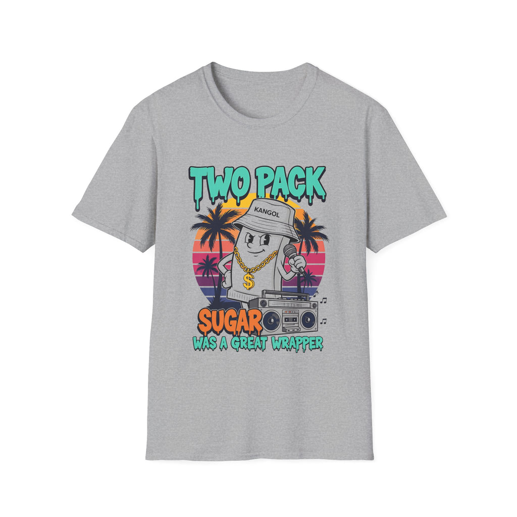 Two Pack Sugar Rap Parody Tee | Retro Candy Hip Hop Streetwear Sports Grey T-Shirt