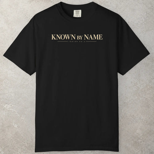 Called By Name T-Shirt in Black — identity, isaiah, Comfort Colors 1717 unisex christian faith tee
