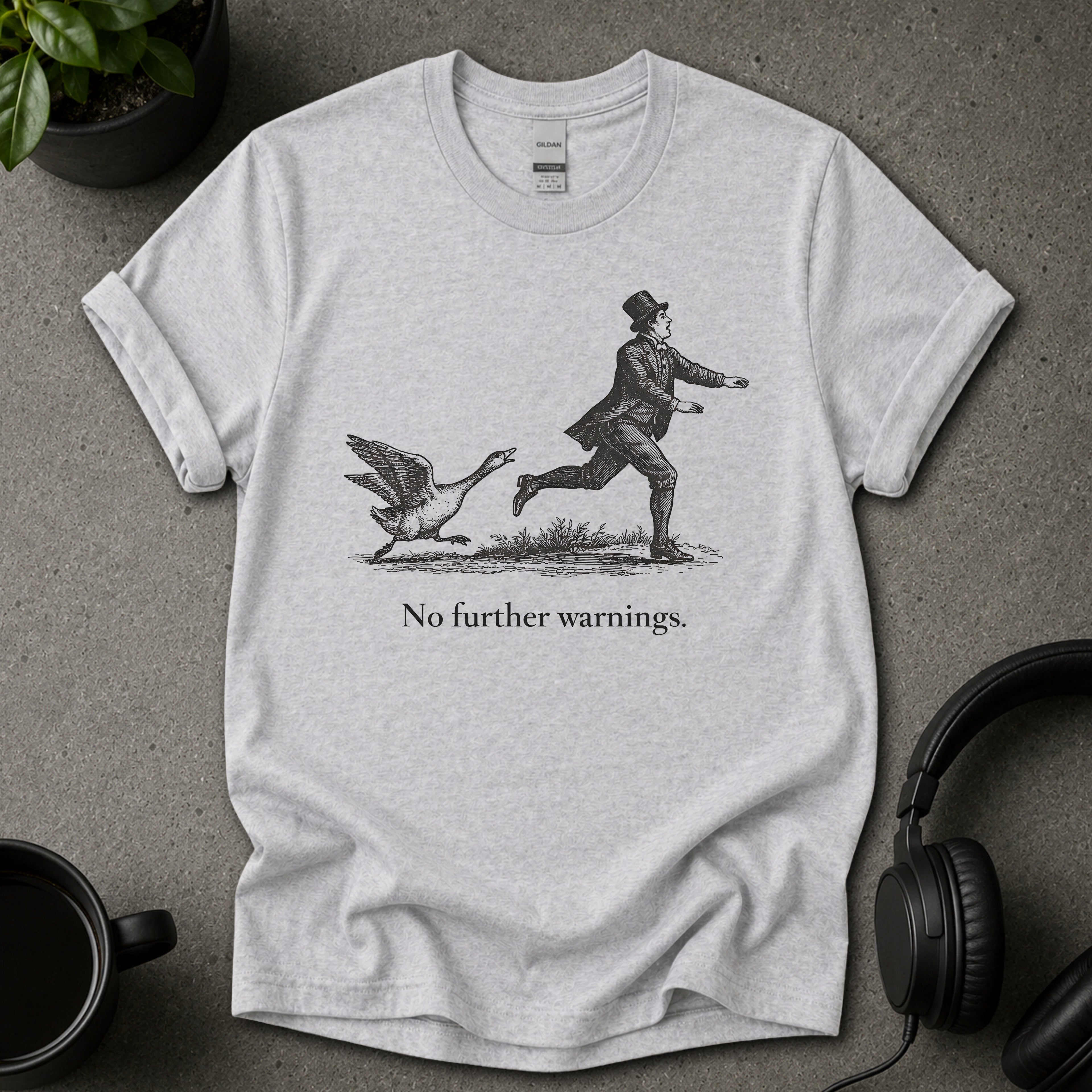 No Further Warnings Funny Graphic T-Shirt