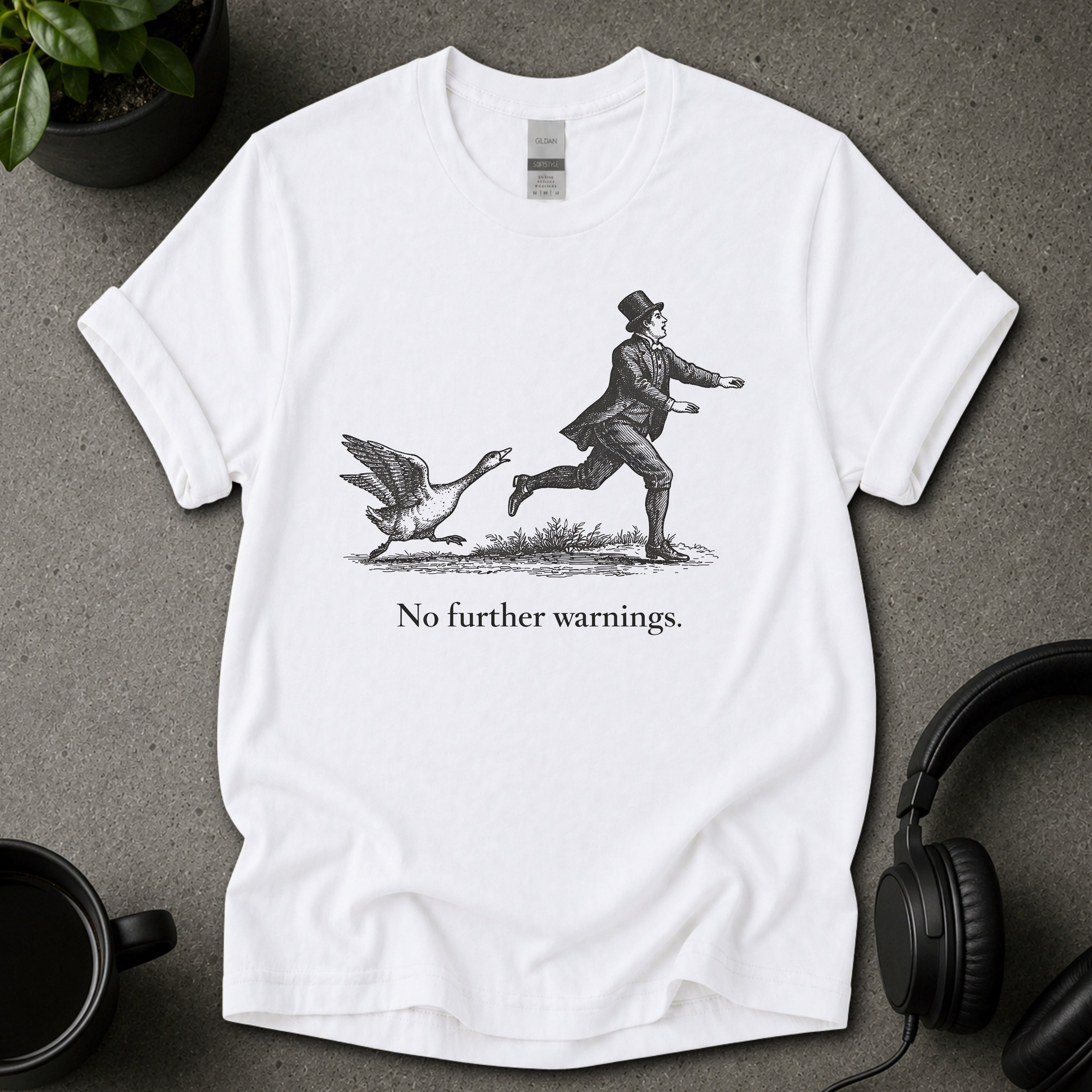 No Further Warnings Funny Graphic T-Shirt